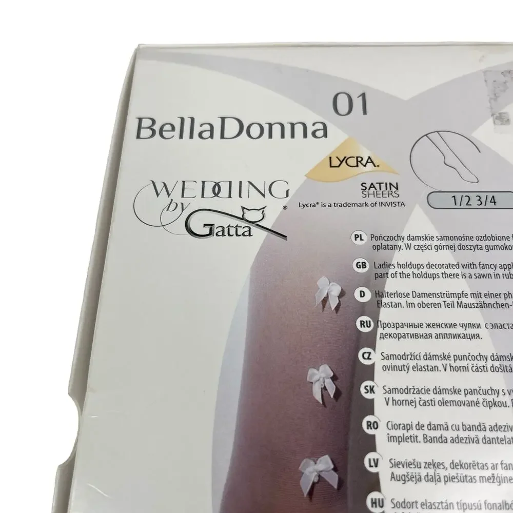 Wedding Stockings GATTA BellaDonna Size 1-2 XS/S Off White New